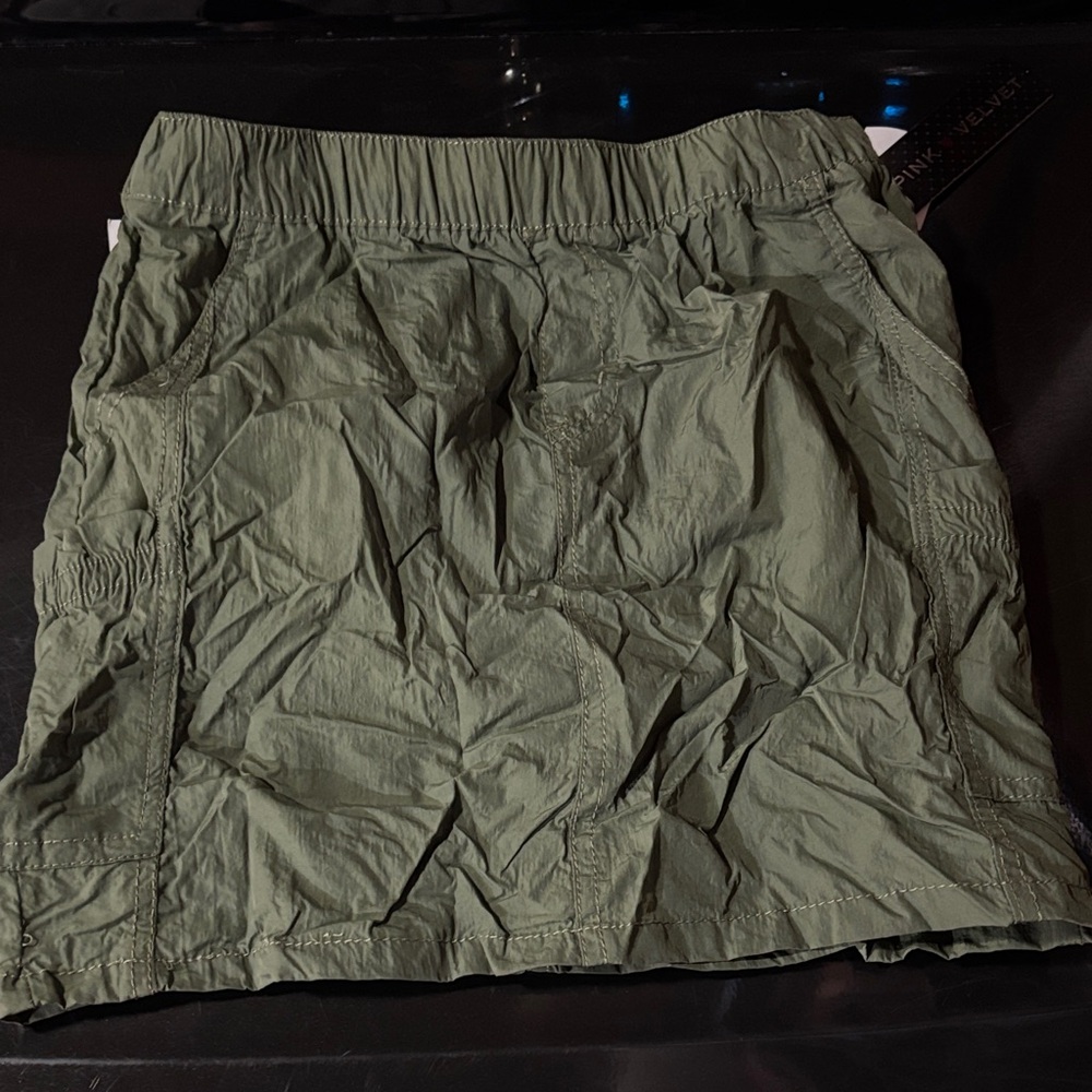 Velvet Olive Green Skirt